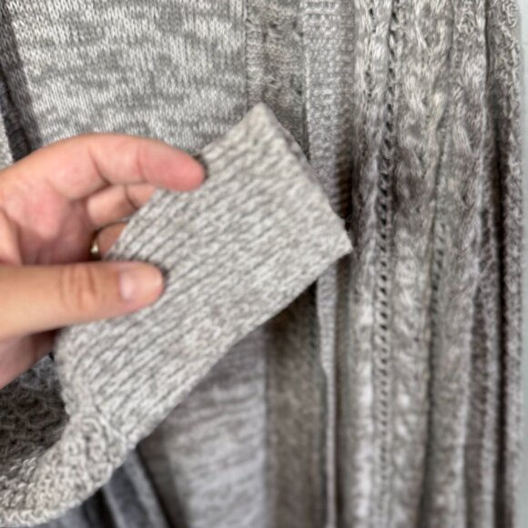 Old Navy Soft Cable Knit Open Cardigan Womens Medium Gray Winter Fall Comfort - Picture 7 of 9